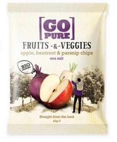 Gemüsechips mit Apfel, gesalzen glutenfrei BIO 40 g GO PURE