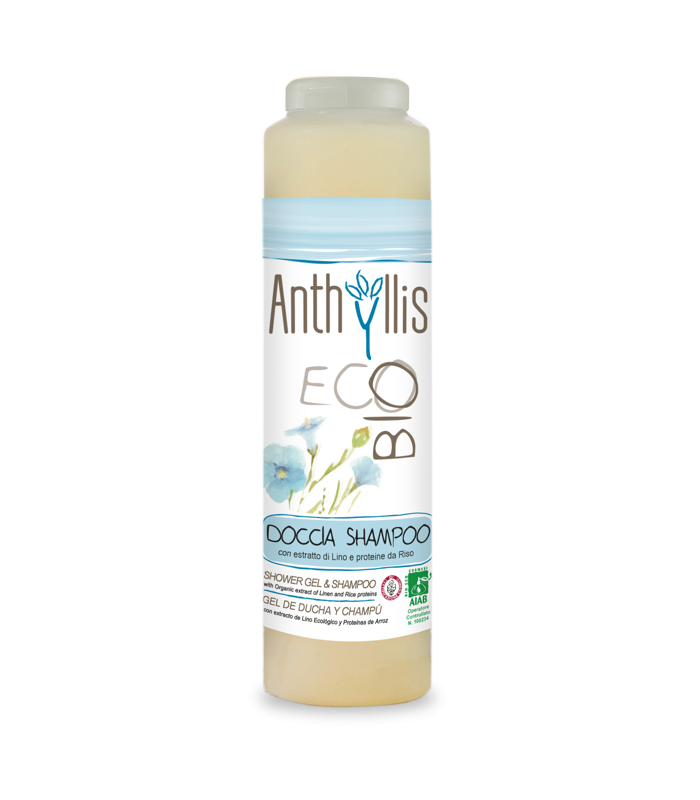 Shampoo und Duschgel mit Leinextrakt und Reisproteinen eco 250 ml - ANTHYLLIS