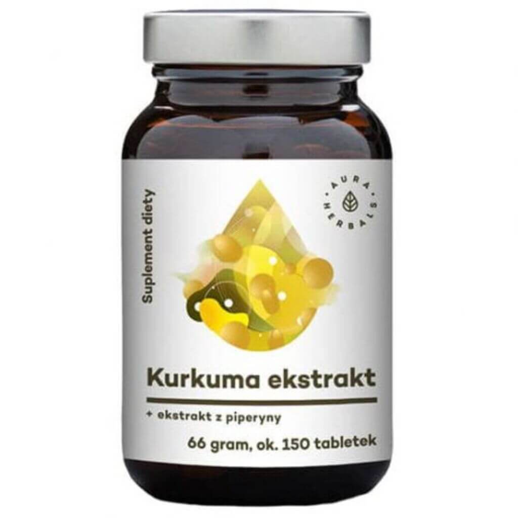 Kurkuma-Extrakt + Piperin-Extrakt 150 Tabletten 66 g AURA HERBALS