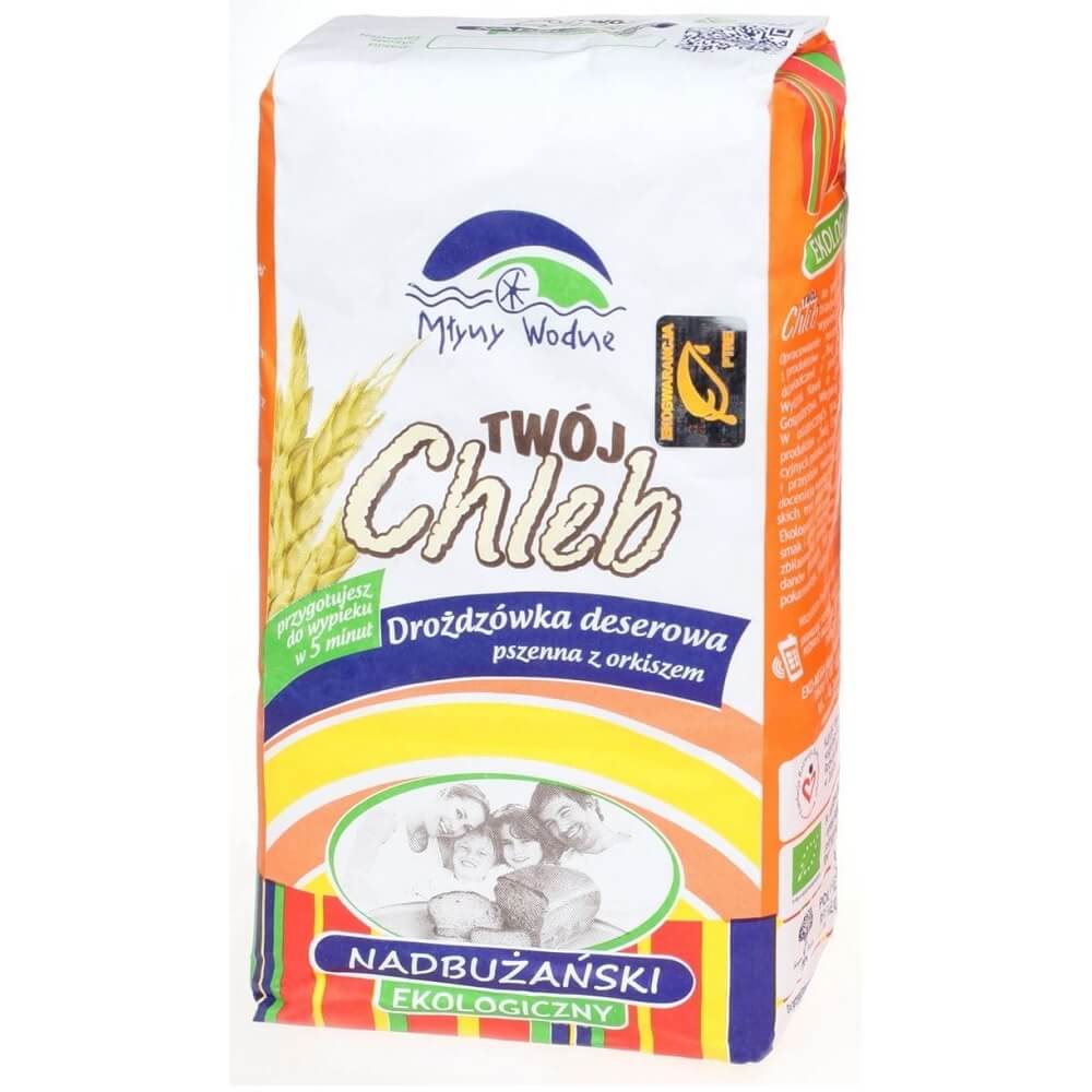 Mischung zum Backen Weizenhefe mit Dinkel BIO 1 kg - WASSERMÜHLEN