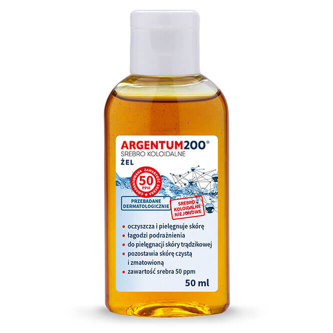 Kolloidales Silber 50 Argentum 200 Gel für Gesicht und Hände 50 ppm 50 ml AURA HERBALS