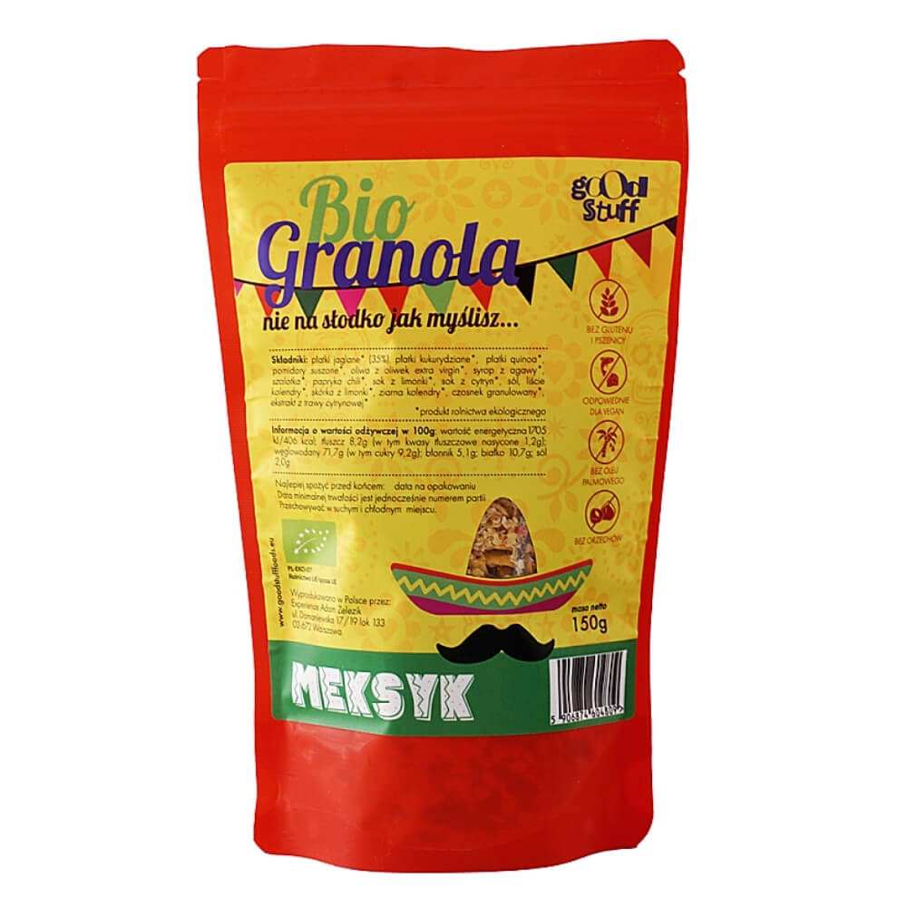 Granola Tomate - Chili - Limette (Mexiko) glutenfrei BIO 150 g - GOOD STUFF