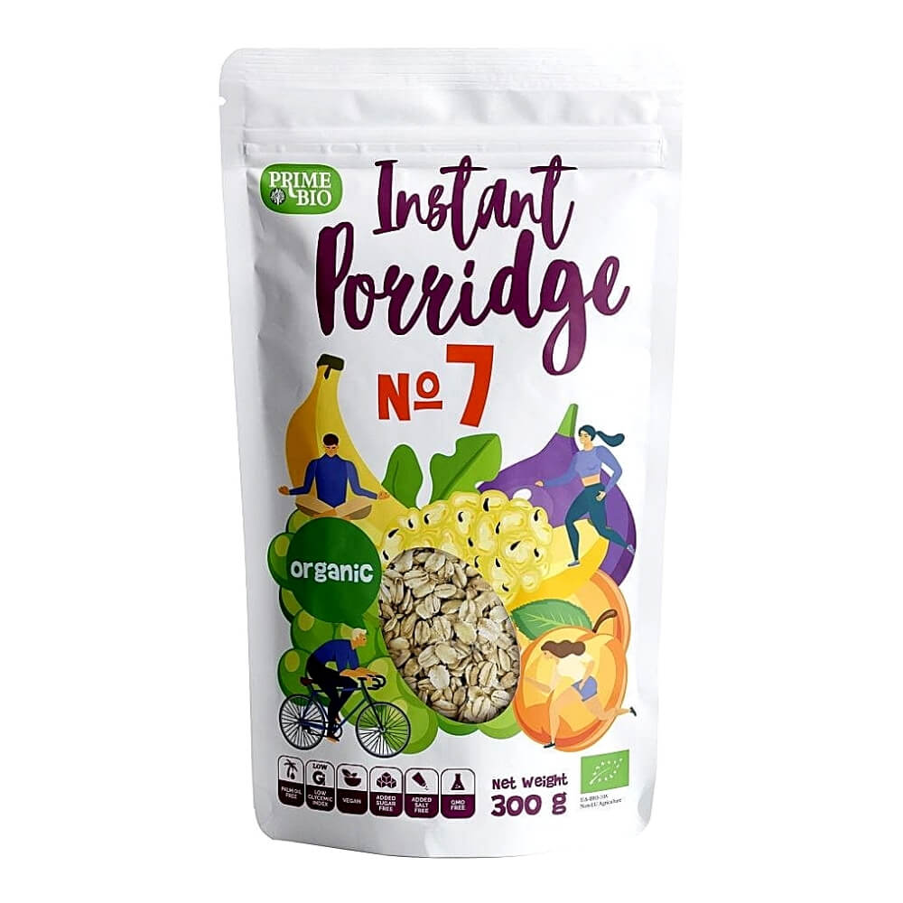 Instantbrei mit Rosinen, Aprikosen, weißen Maulbeerfeigen und Banane (Nr.7) BIO 300 g - PRIME BIO