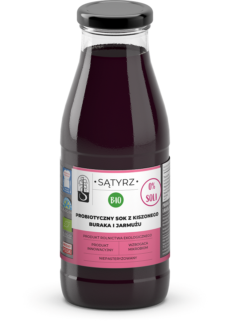 PROBIOTISCHER SAFT AUS HÄHNCHEN, ROTE BETE UND KALK OHNE SALZ BIO 500 ml - SĄTYRZ - Biogo.de