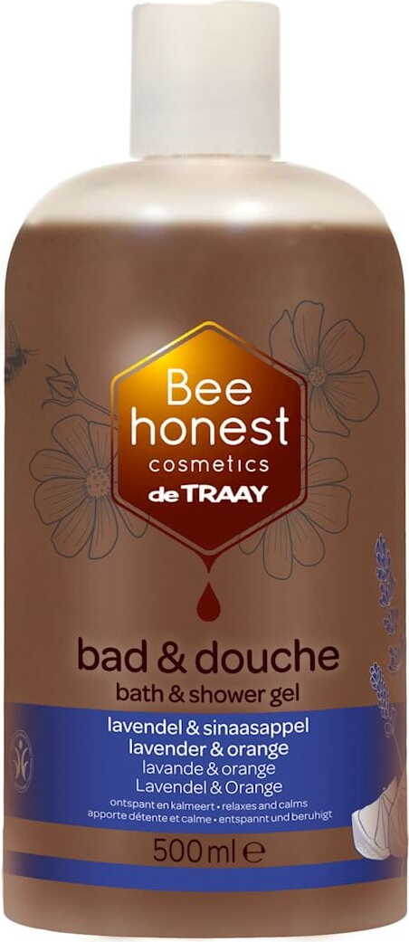 Dusch- und Badegel entspannender Lavendel und Orange Öko 500 ml - BEE HONEST