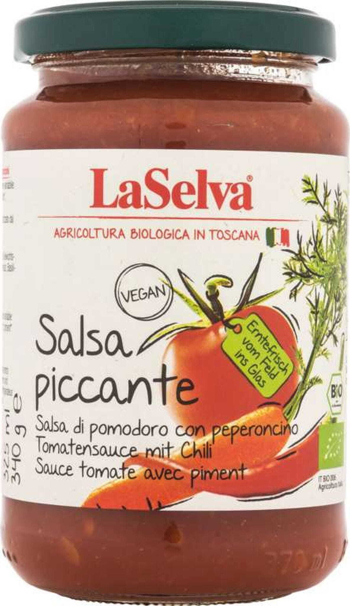 Tomatensauce mit Gemüse und Chili BIO 340 g LA SELVA