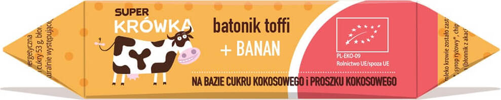 Fudge Toffee Riegel mit Banane glutenfrei BIO 30 g - SUPER Fudge