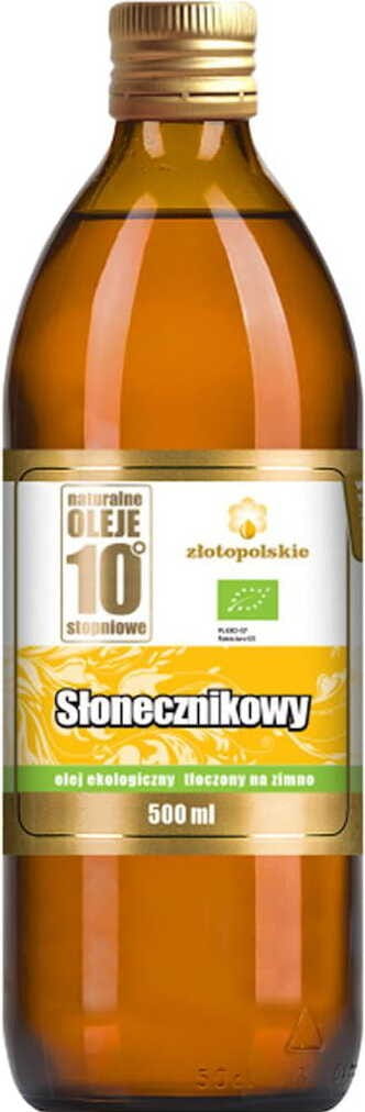 Kaltgepresstes Sonnenblumenöl BIO 500 ml - POLISH GOLD