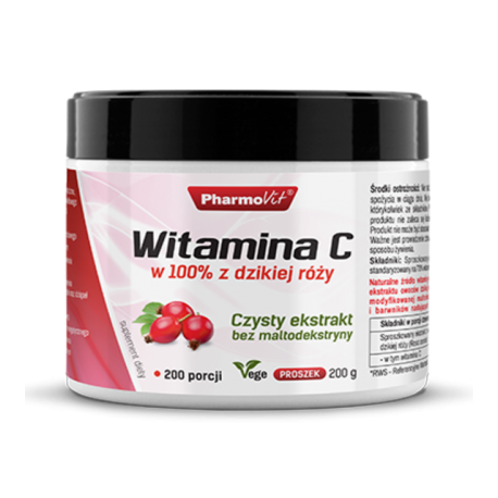 Vitamin C 100 % reines Hagebuttenextraktpulver 200 Portionen 200 g - PHARMOVIT