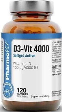 Vitamin D3 100 µg / 4000iu 120 Weichkapseln - PHARMOVIT