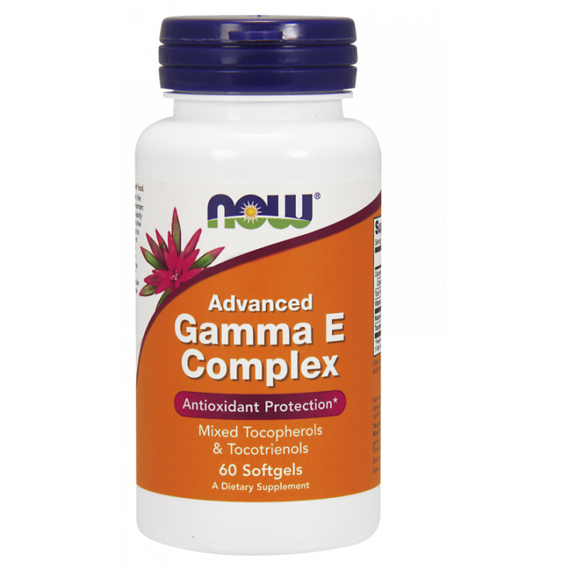 Gamma E Komplex Vitamin E gemischte Tocopherole und Tocotrienole 60 Kapseln NOW FOODS