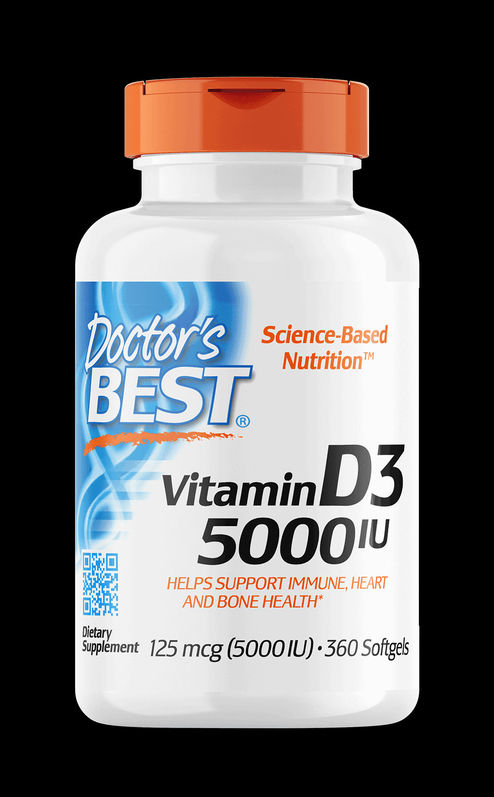 Vitamin D3 5000 IE 125 mcg 360 Kapseln DOCTOR'S BEST