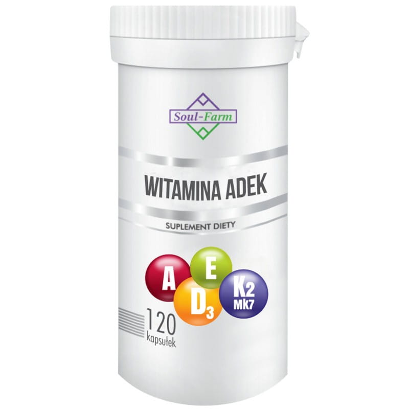 Vitamin ADEK 120 Kapseln (800 mcg + 50 mcg + 12 MG + 75 mcg) - SOUL FARM