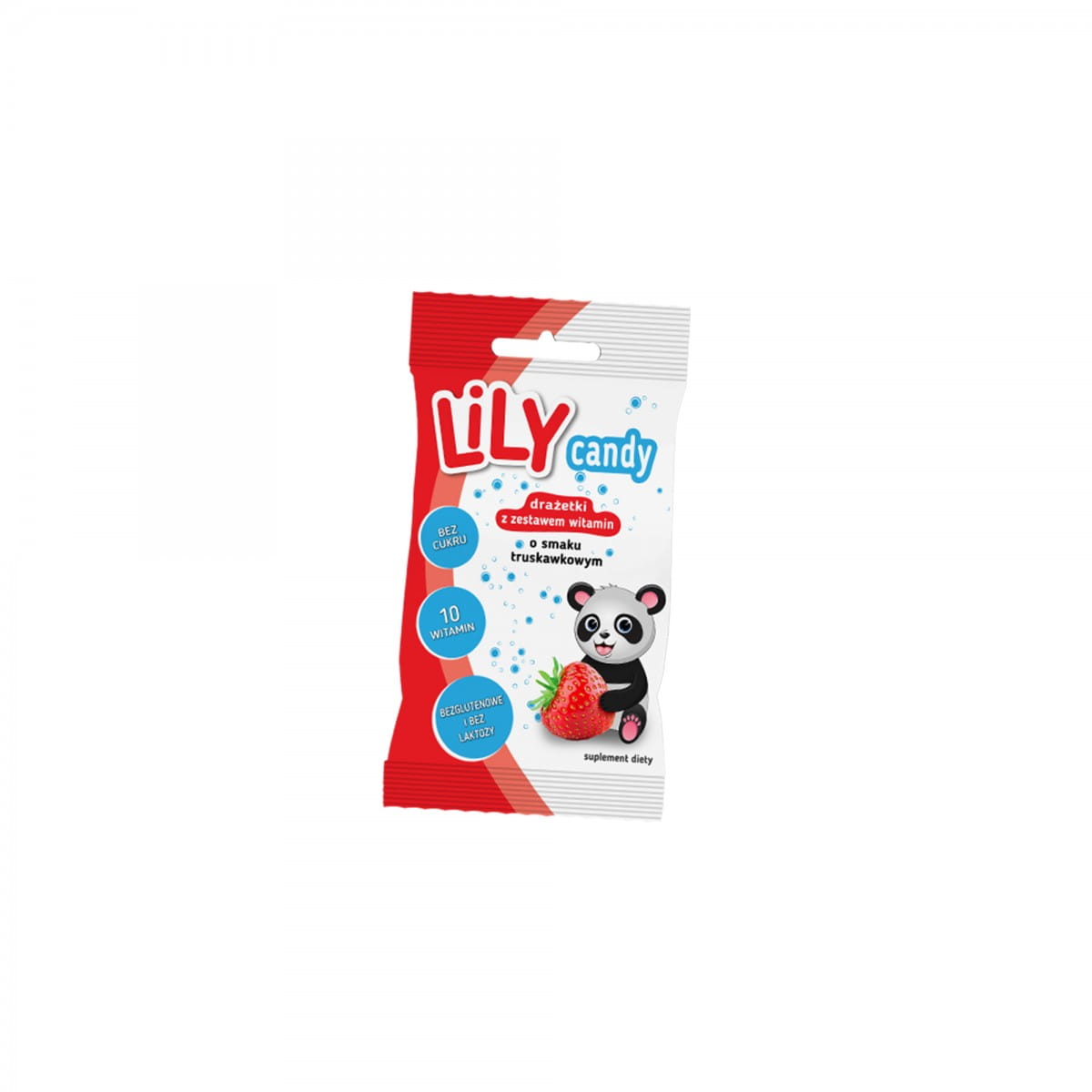 Dragees mit einer Reihe von Vitaminen, Erdbeergeschmack 40 g - LILY CANDY