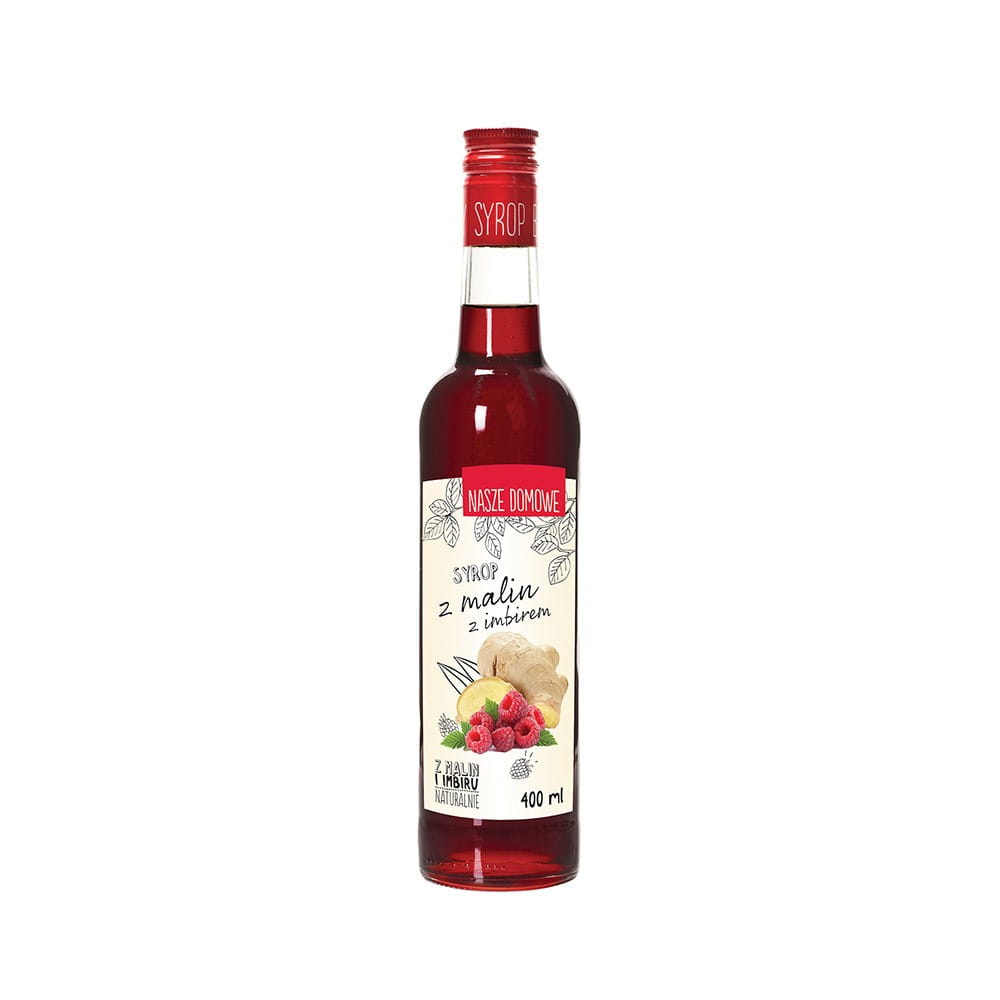 Himbeersirup mit Ingwer 400 ml PREMIUM ROSA