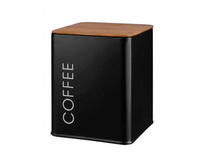 Kaffeebehälter aus schwarzem Metall GALICJA - Biogo.de