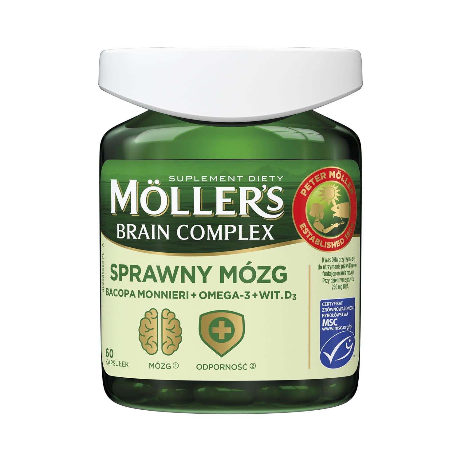 Gehirnkomplex effizientes Gehirn 60 Kapseln MOLLER'S MOLLERS