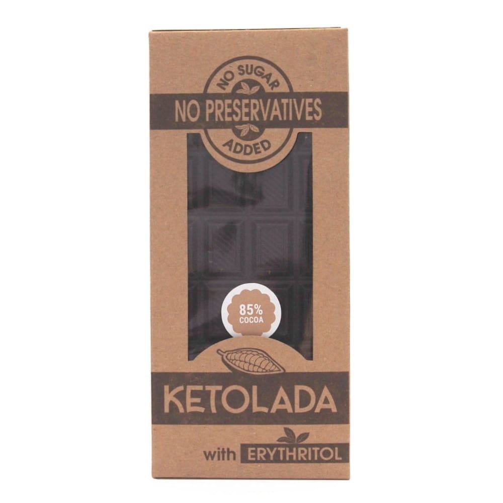 Schokolade 85% Kakao ohne Zuckerzusatz 100 g - KETOLADA - Biogo.de