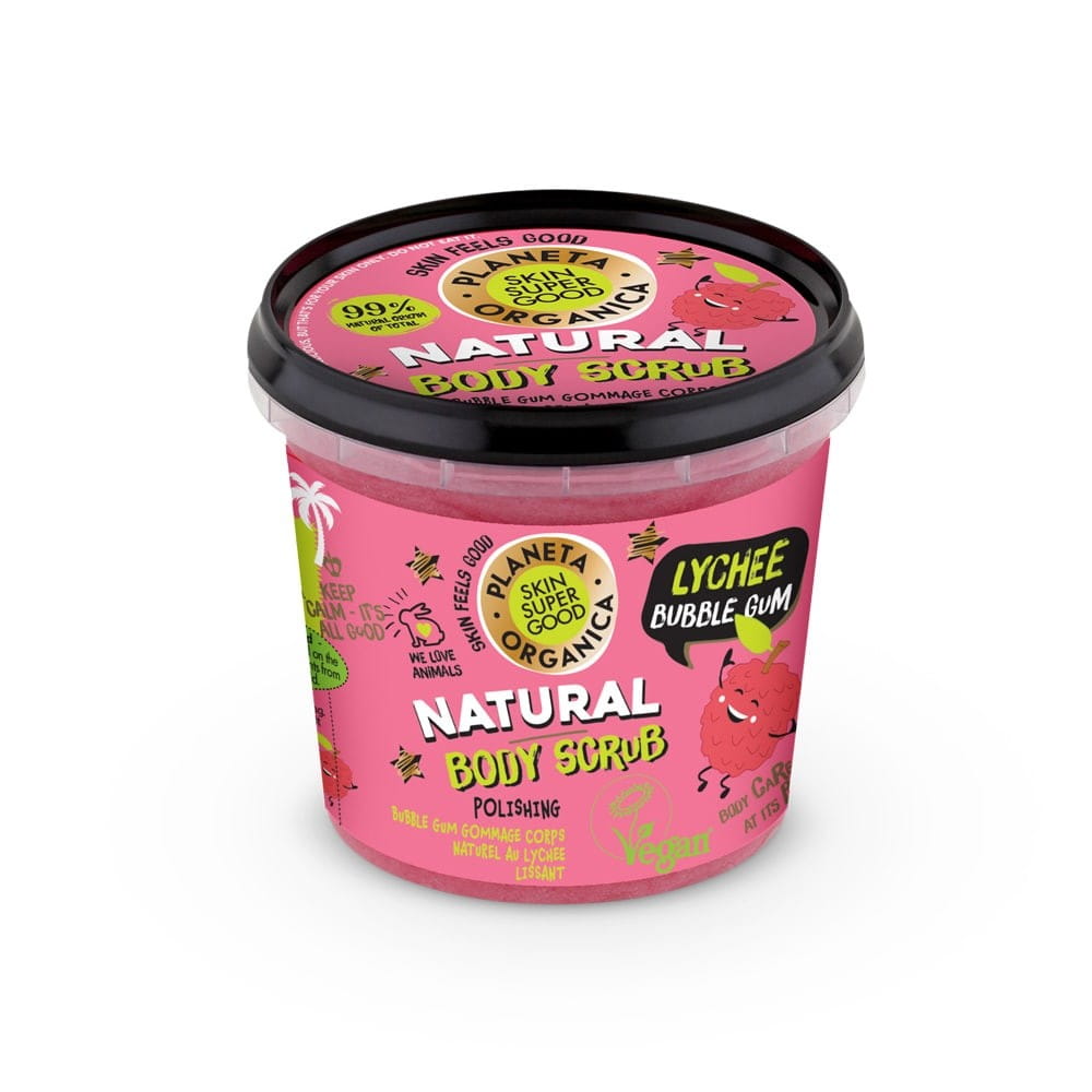 Feuchtigkeitsspendendes Körperpeeling mit Litschi-Kaugummi 360 ml - Biogo.de