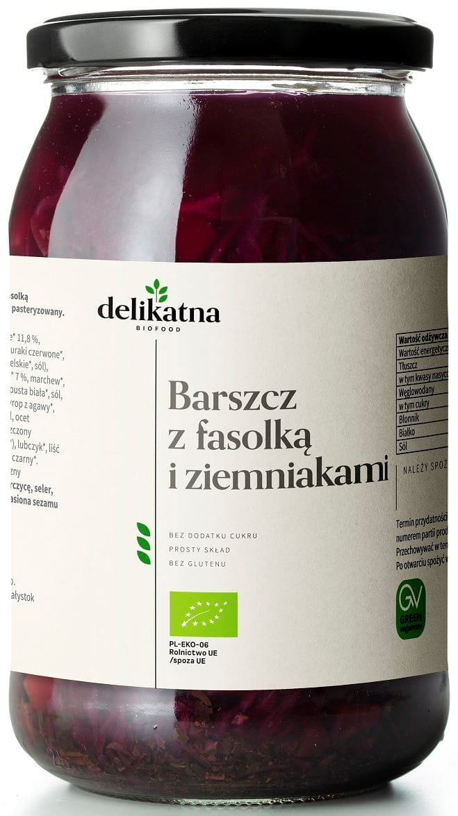 Ukrainische Borschtschsuppe mit Bohnen und Kartoffeln BIO 900 ml - DELICATE - Biogo.de