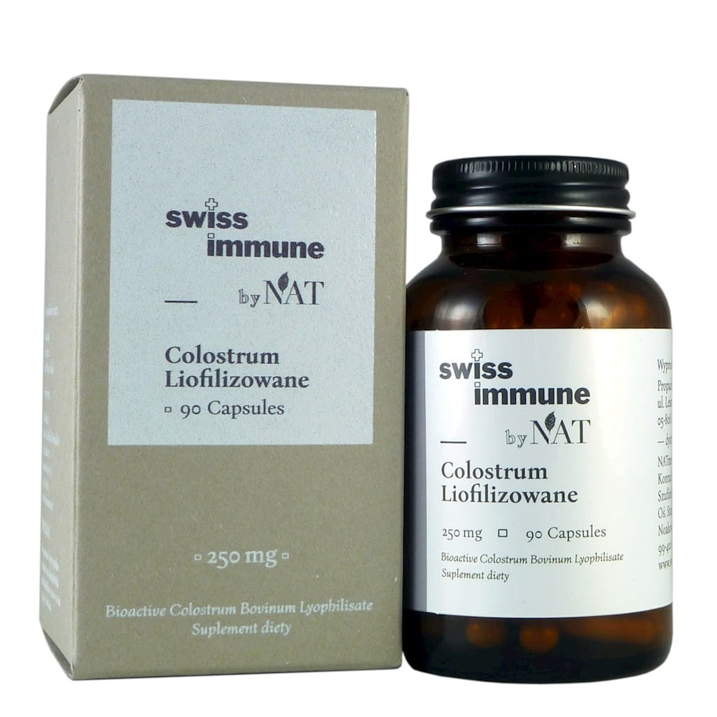 Gefriergetrocknetes Kolostrum 250mg 90 swiss immune NAT Kapseln - Biogo.de
