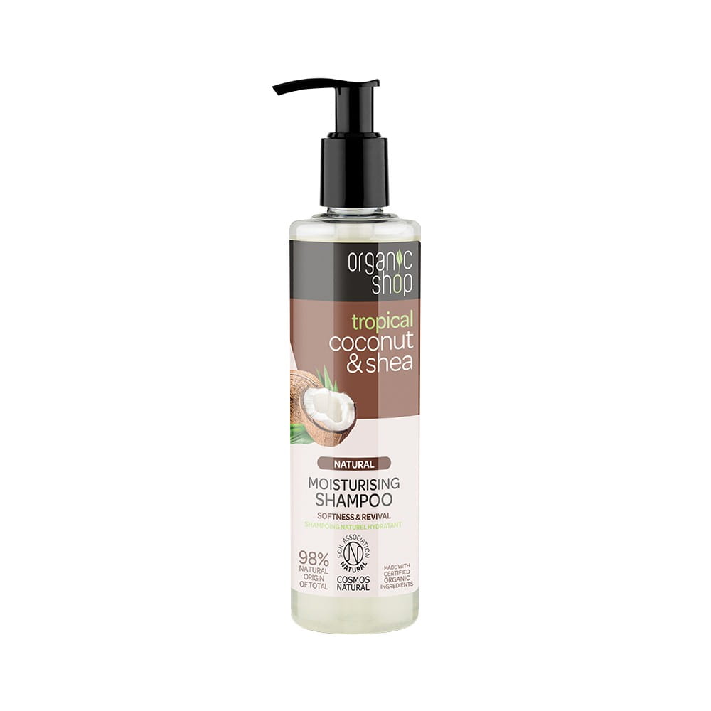 Haarshampoo feuchtigkeitsspendende Kokosnuss- und Sheabutter 280 ml - Biogo.de