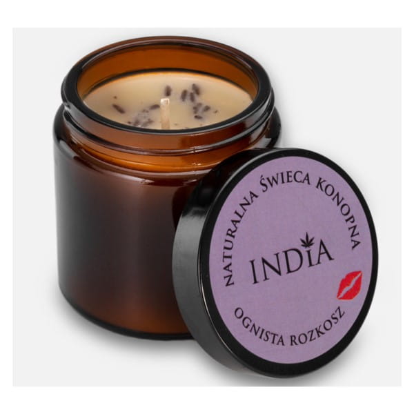 Hanfkerze feuriger Genuss 90 g INDIEN - Biogo.de