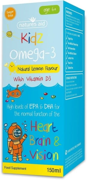 Kidz OMEGA - 3 150 ml NATURES AID Fettsäuren - Biogo.de