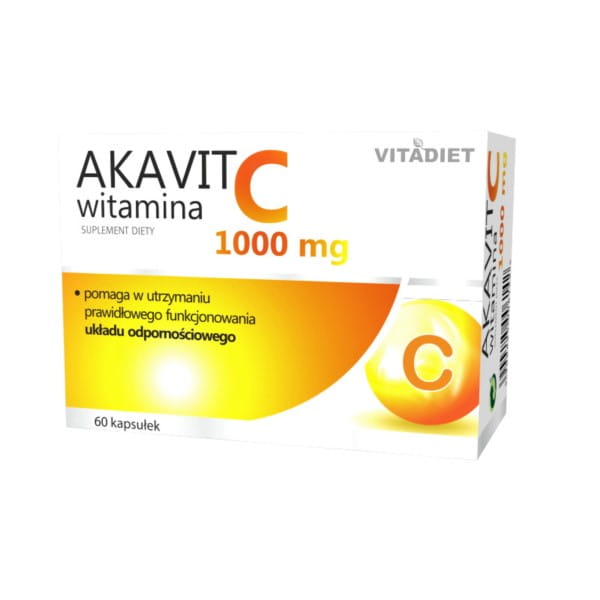 Akavit Vitamin C 1000 MG 60 Kapseln Resistenz VITADIET - Biogo.de