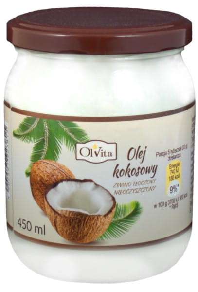 Kaltgepresstes Kokosöl 450 ml OLVITA - Biogo.de