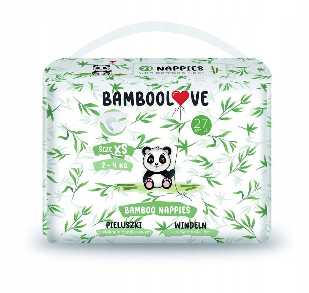 Bambusfaserwindeln Gr. xs 2 - 4 kg (27 Stück) - BAMBOOLOVE - Biogo.de