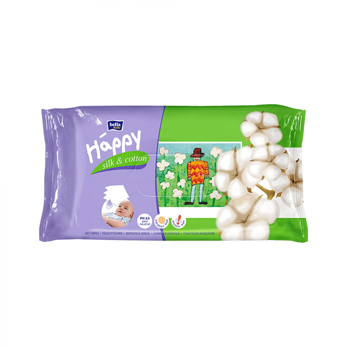 Feuchttücher 64 Stück - BELLA COTTON - Biogo.de