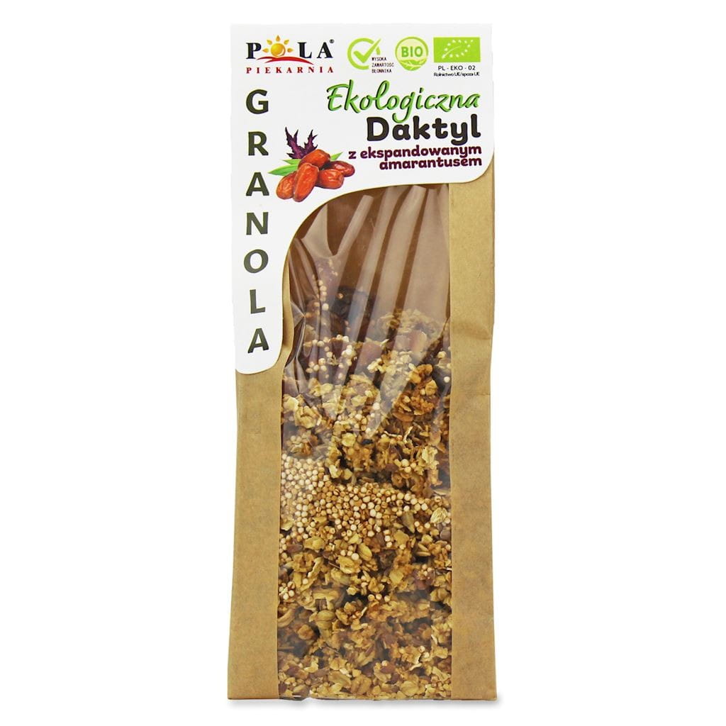 GRANOLA DAKTYL - EXPANDIERTER AMARANTUS OHNE ZUCKERZUSATZ BIO 200 g - POLA BAKERY - Biogo.de