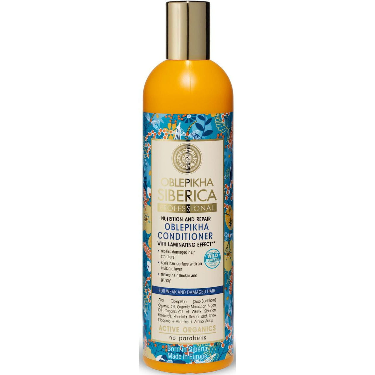 Conditioner für schwaches und geschädigtes Haar, Ernährung und Wiederaufbau 400 ml - OBLEPIKHA SIBERICA