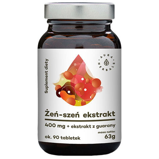 Ginseng-Extrakt + Guarana-Extrakt 90 Tabletten 63 g AURA-KRÄUTER