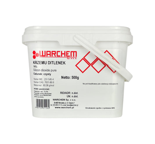 Reines Siliziumdioxid in 500g Packung von WARCHEM, feines weißes Pulver für industrielle und wissenschaftliche Anwendungen
