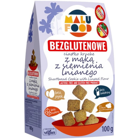HORIZONTALES Gebäck mit säuerlichem Mehl, ohne Zucker, 100 g, MALU Food, frisch und knusprig auf einem Teller gelegen