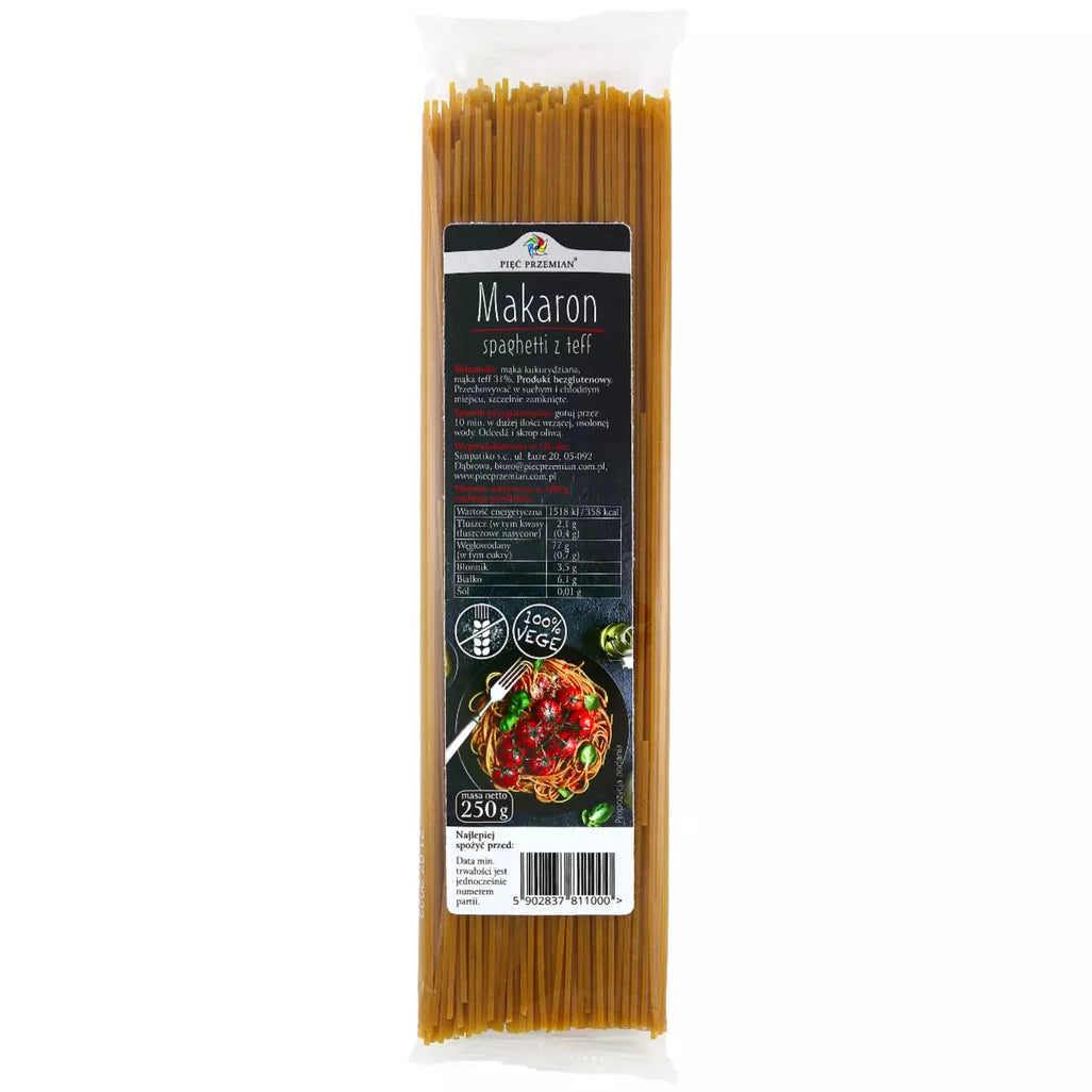 Glutenfreie Spaghetti mit Teff 250g FÜNF ÄNDERUNGEN - Biogo.de