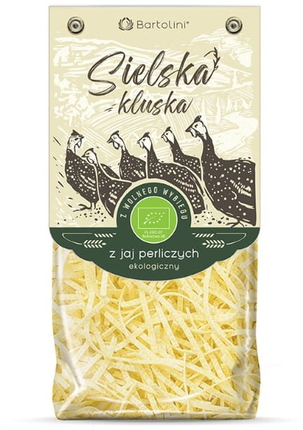 Idyllische Perlhuhn-Eiernudeln Krajanka BIO von BARTOLINI, 250g, frische Pasta mit Perlhuhneiern, perfekt für italienische Gerichte