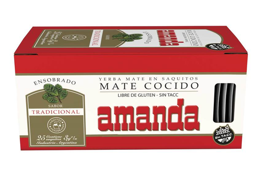 Yerba Mate Amanda Classic Fix von Argentyna in 25 Beuteln à 3g, traditionelle Kräuter für einen energiereichen Aufguss
