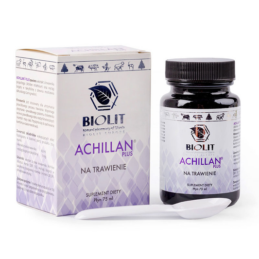 BIOLIT Achillan Plus flüssig mit Schafgarbe in 75ml Flasche, naturheilkundliches Produkt für Gelenk- und Muskelwohl.