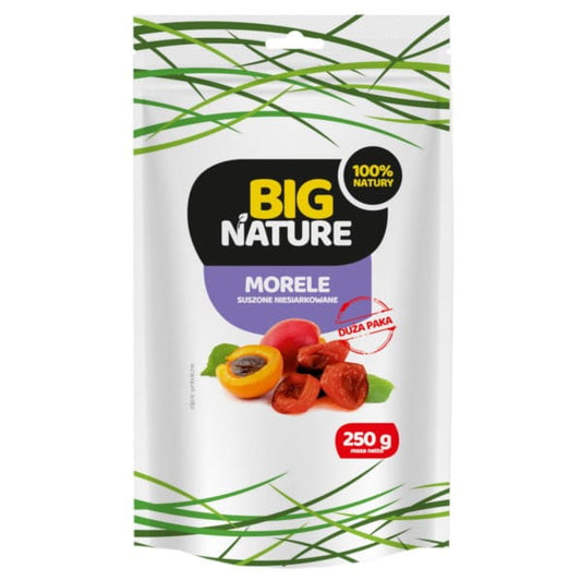 Getrocknete Aprikosen von BIG NATURE, 250 g, saftig und nicht ausgetrocknet, perfekt für Snacks und gesunde Ernährung