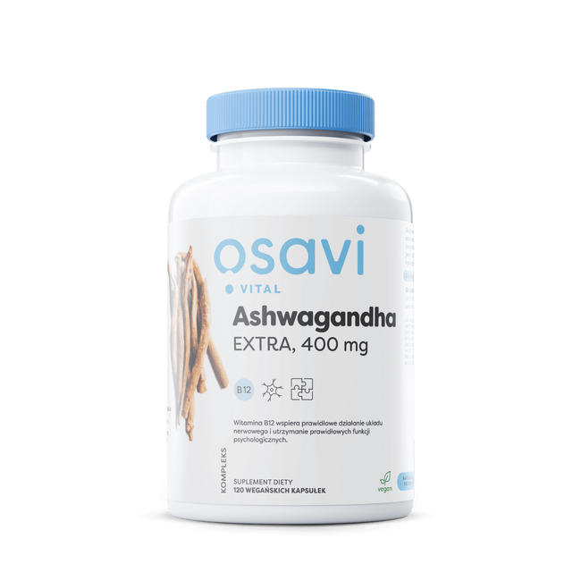 Ashwagandha EXTRA 400 mg con Vit. B12 (120 cápsulas) Main Image