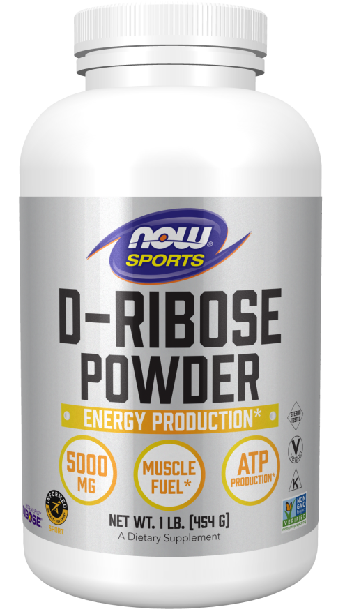 D-Ribose Pulver von NOW FOODS in 454 g Packung, feines braunes Pulver für Energie und Erholung