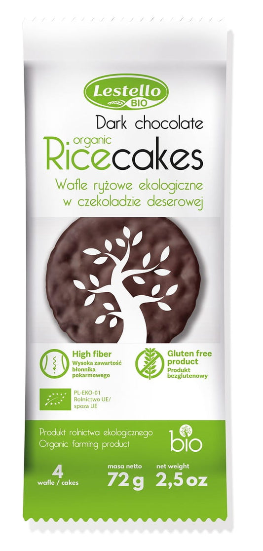 Glutenfreie Bio-Desserschokolade in Reiswürfeln von LESTELLO, 72 g, cremige Schokoladensüße in kleinen Würfeln.