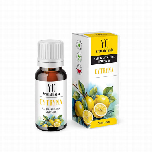 Ätherisches Zitronenöl in 10 ml Flasche von YOUR CANDLE, ideal für Kerzen und Aromatherapie, gelbliches Öl in dunkler Flasche