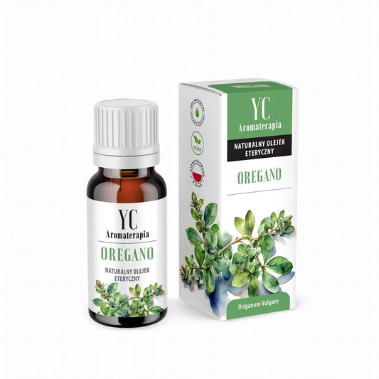 Ätherisches Oregano-Öl in 10 ml Flasche von YOUR CANDLE, Nahaufnahme des Produkts auf weißem Hintergrund