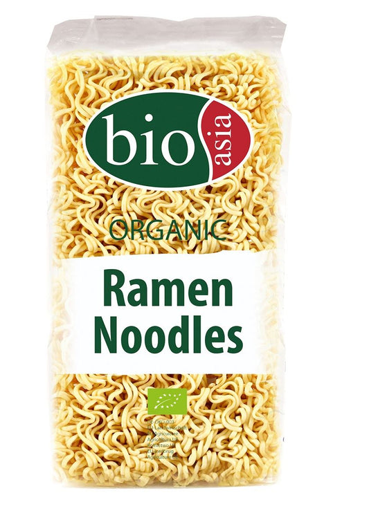Bio-Ramen Makkarons aus Bioasien, 250 g, getrocknete Bio-Nudeln, ideal für nachhaltige asiatische Gerichte.