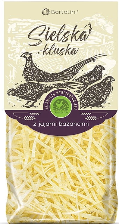 BARTOLINI Krajanka Nudeln mit Fasaneneiern, 250g, frisch und rustikal, auf weißem Hintergrund fotografiert