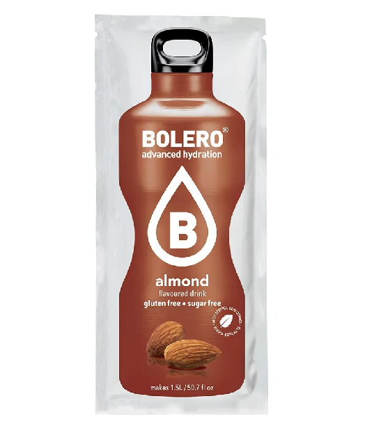Bolero Instant Drink Mandel, 9g Beutel, cremige Mandelgeschmack, lösliches Getränkepulver, ideal für gesunden Genuss